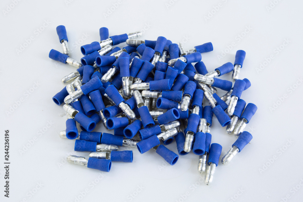 electrical terminals on a white background electrical terminals on a white background