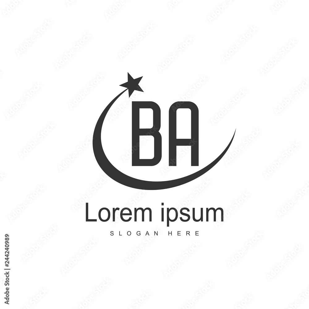 Letter Logo BA Template Vector Design Letter Logo BA Template Vector Design