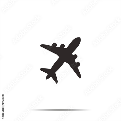 Plane simple icon isolated ...