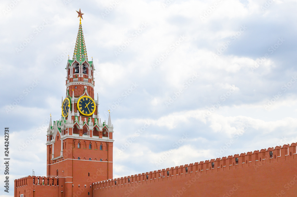 Spasskaya tower of the Kremlin. Russia. The Kremlin during the World Cup 2018 Spasskaya tower of the Kremlin. Russia. The Kremlin during the World Cup 2018