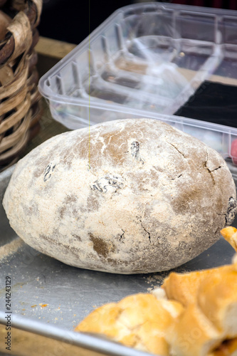 Canarian bread served on a plate photo