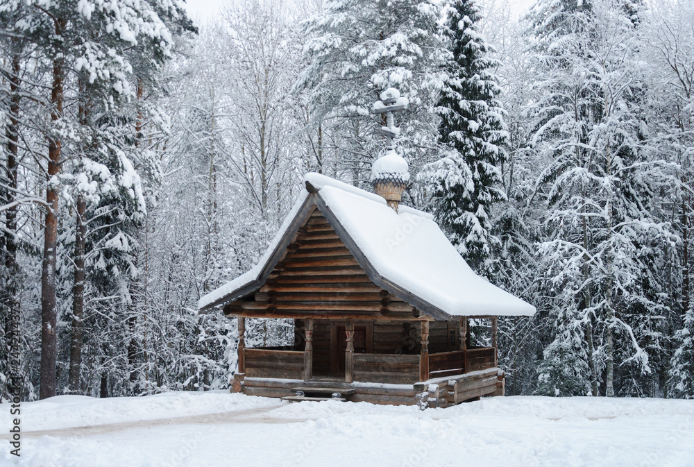 Old wooden chapel in North Russia Old wooden chapel in North Russia