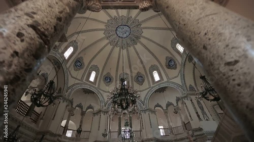 Istanbul Ottoman Little Hagia Sophia Mosque Interior Pillars and Dome 2