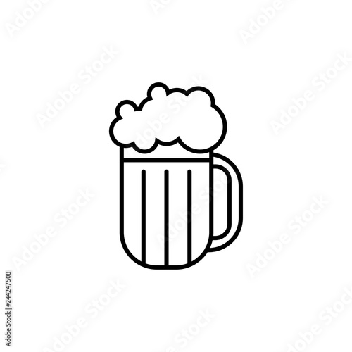 Bier - Piktogramm - Symbol - schwarz