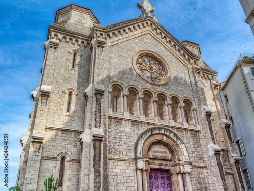Obraz na płótnie Church of Notre Dame de Bon Voyage, Cote d Azur, French, Riviera, South of France, Europe w salonie