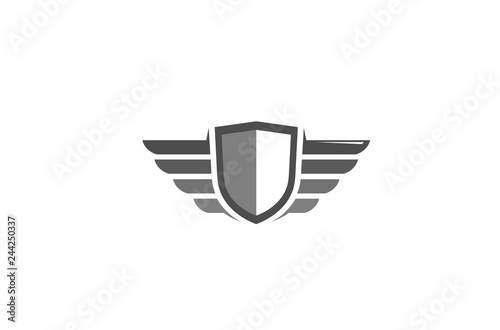 Creative Shield Wings Logo