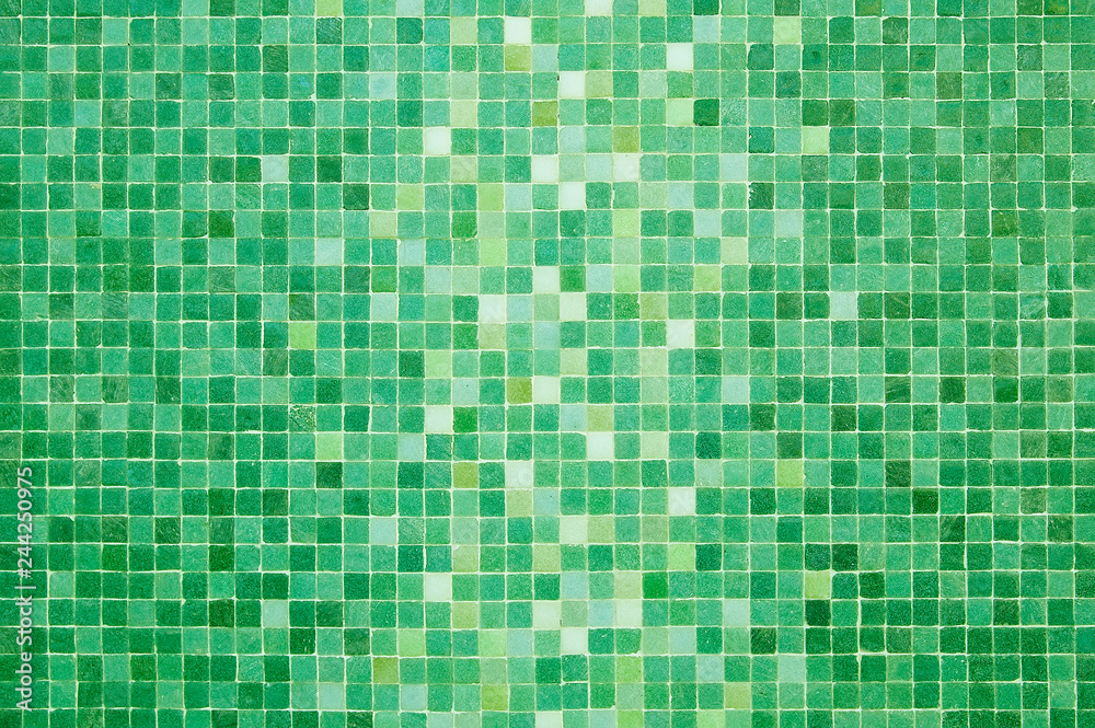 White and green mosaic wall background texture White and green mosaic wall background texture