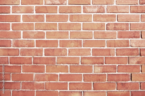 Old red brick wall background texture