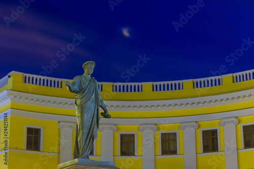 Monument to Duke Richelieu. The main symbol of the city of Odessa. The most popular place among tourists. Background photo