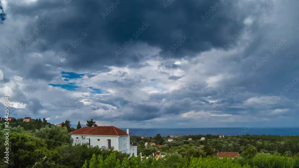 Beautiful 4k cloudscape Kefalonia, islands, Greece. Beautiful 4k cloudscape Kefalonia, islands, Greece.