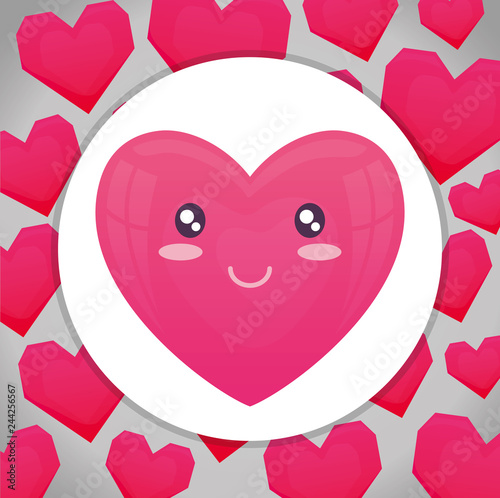 heart face emoticon character