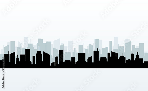 skyline city modern vector illustration