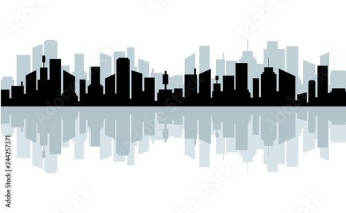 skyline city modern vector illustration