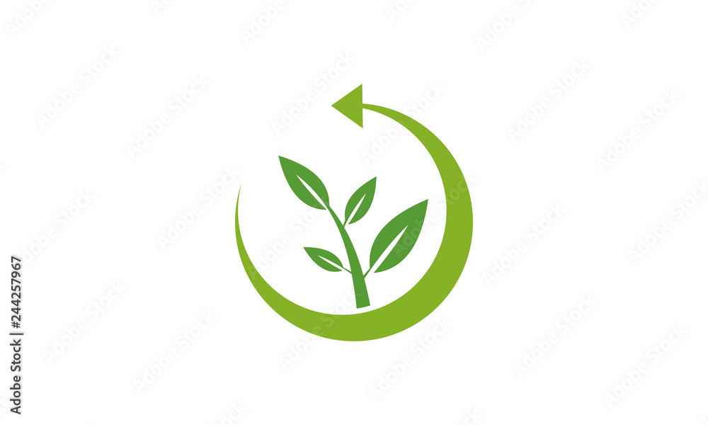 green recycle eco leaf