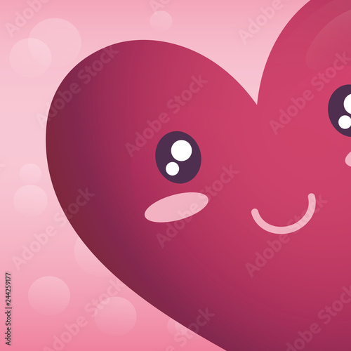 heart face emoticon character