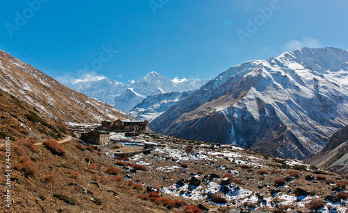 Small tourist station before the Annapurna pass