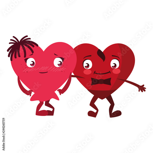 hearts couple emoticons characters