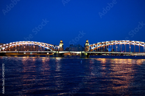 Peter the Great Bridge over the Neva river