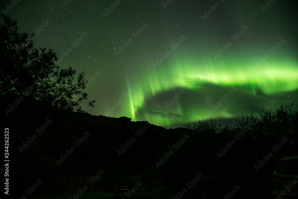 Aurora Borealis, Northern Lights, Green, Iceland