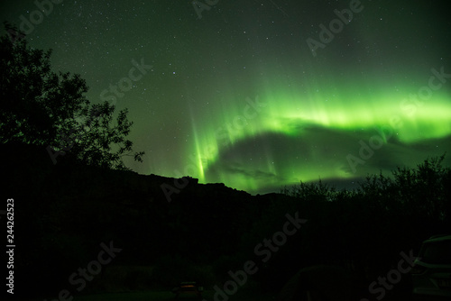 Aurora Borealis, Northern Lights, Green, Iceland