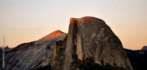 Sunset in Yosemite. View from Glacier Point to Half Dome. photo