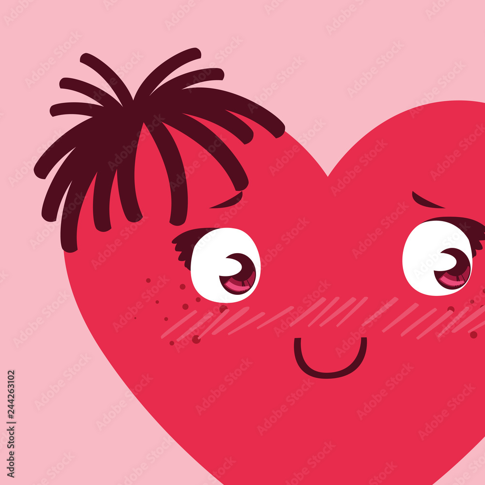 heart face emoticon character heart face emoticon character