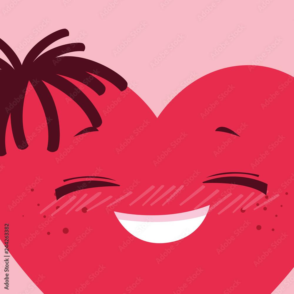 heart face emoticon character heart face emoticon character