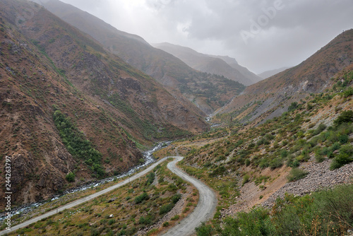 Crossing Khaburabot Pass on the Pamir Highway, taken in Tajikistan in August 2018 taken in hdr