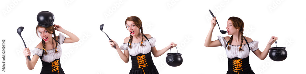 German girl in traditional festival clothing German girl in traditional festival clothing