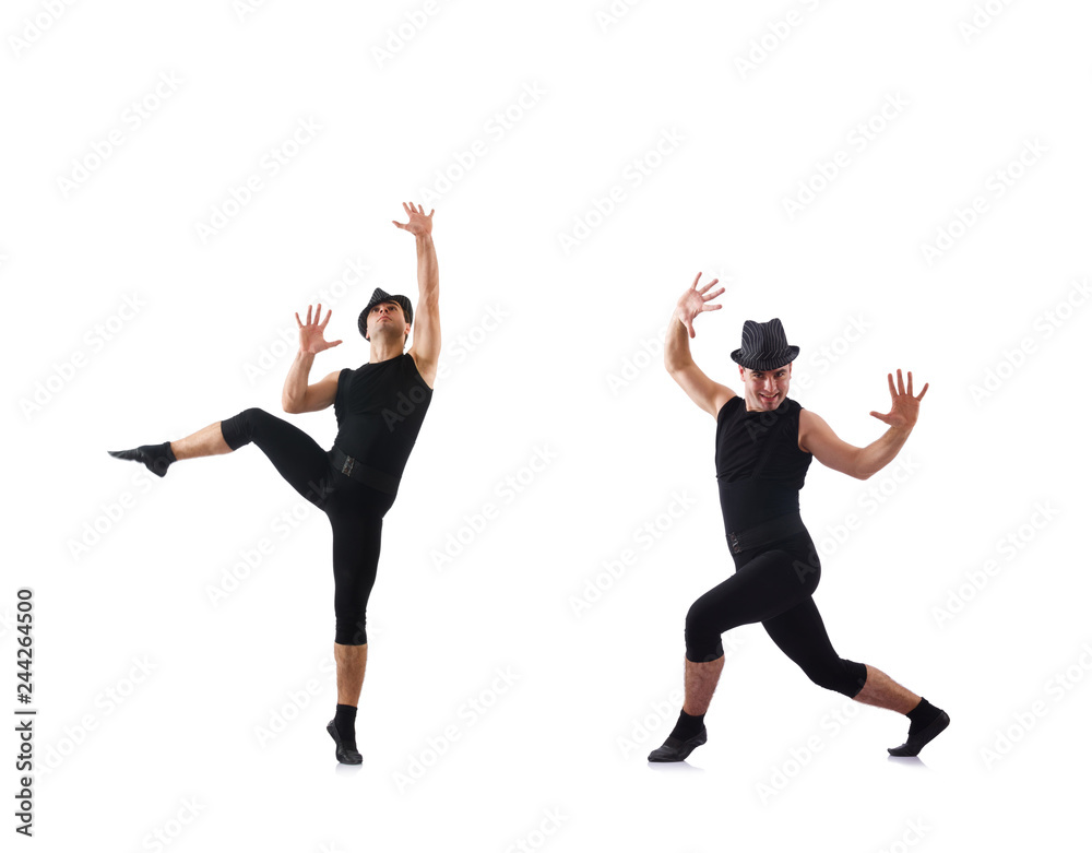 Dancer isolated on the white background