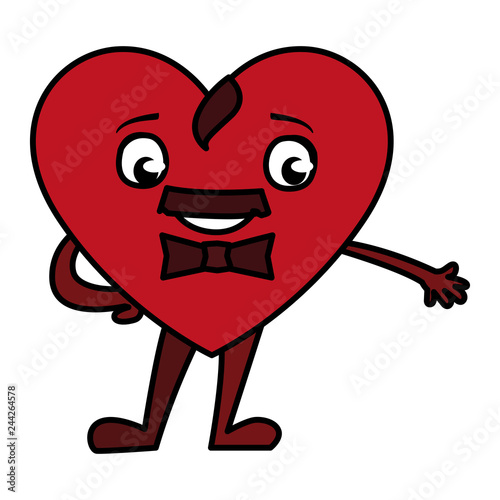 heart with bowtie emoticon character