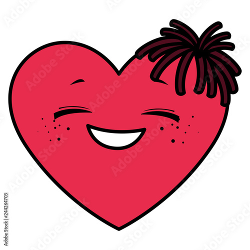 heart face emoticon character