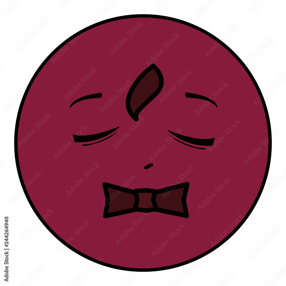 Obraz premium happy gentleman emoticon with bowtie