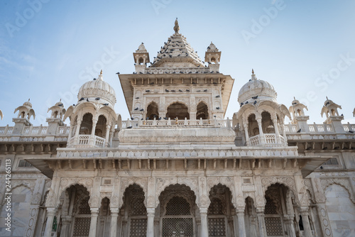 Jaswant Thada : White Temple (Public temple) in Jodhpur, Rajasthan, India © kantharochana