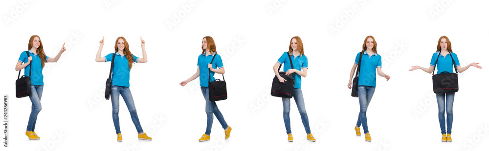 Young student isolated on white Young student isolated on white