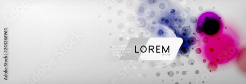 Background abstract - blurred dotted color circle shape, techno bubbles