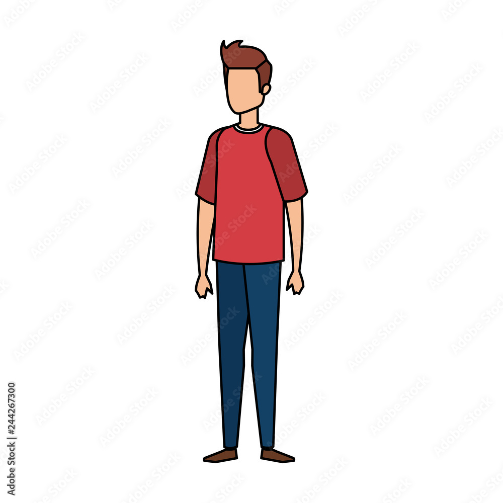 young man avatar character young man avatar character
