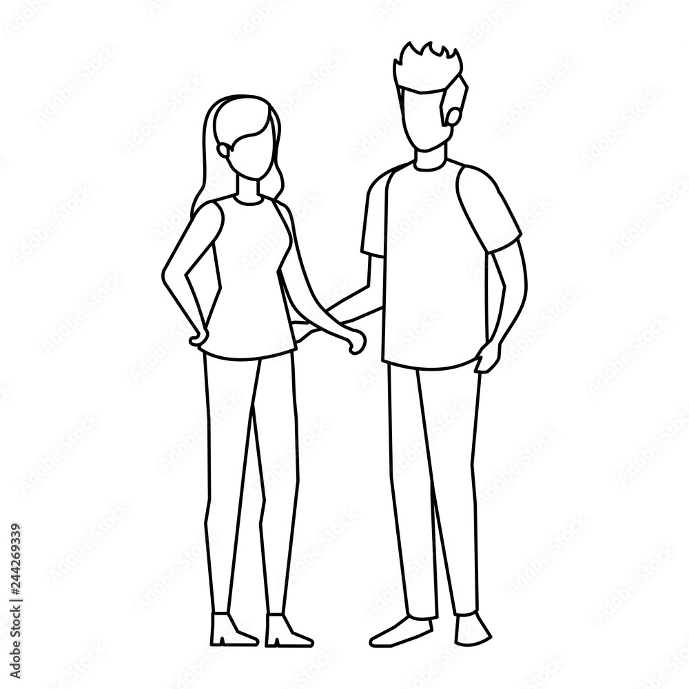 couple avatar characters icons couple avatar characters icons