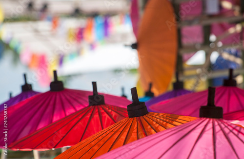 Umbrellas / Paper umbrellas colorful : Colorful umbrellas background