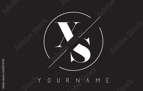 XS Letter Logo with Cutted and Intersected Design