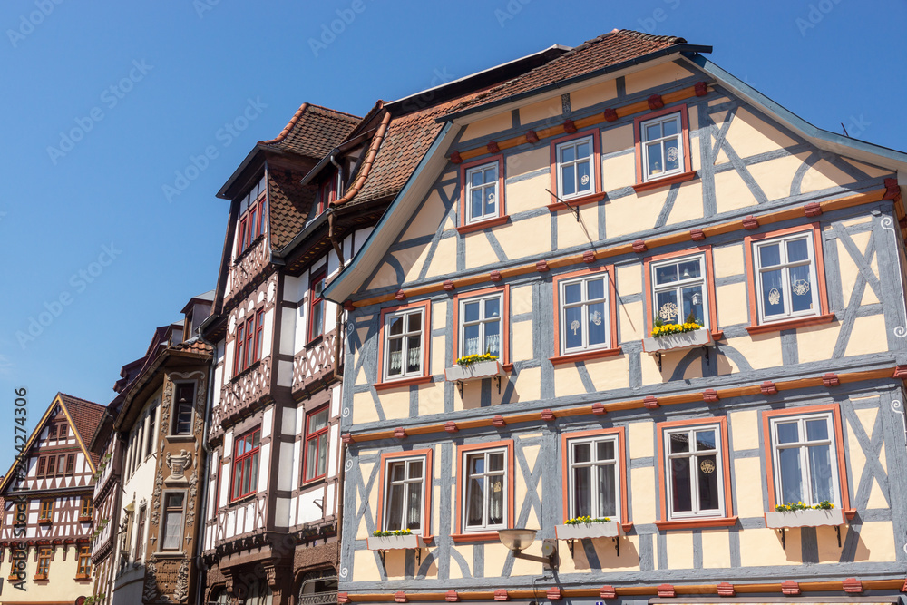 Fachwerkhäuser an der Salzbrücke in Schmalkalden, Thüringen