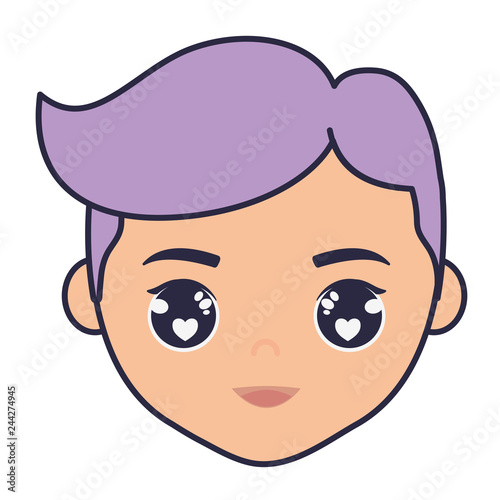 teenager boy young head character