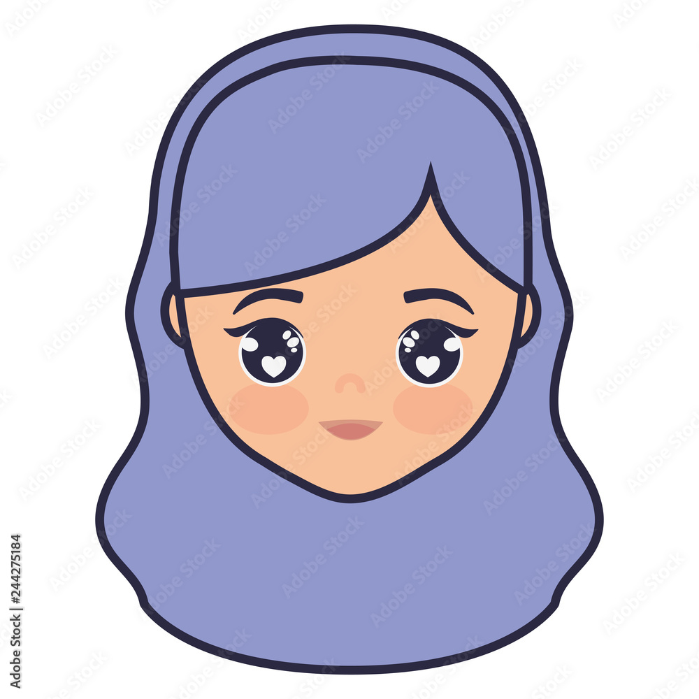 cute and little girl head