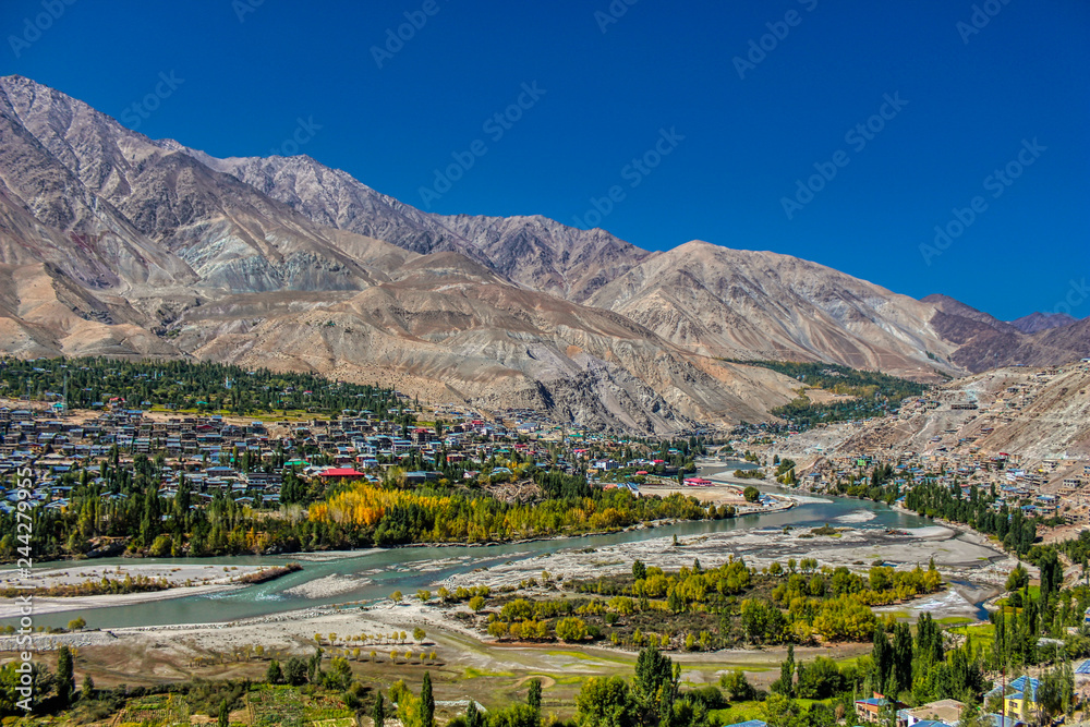 The beautiful Kargil town in Ladakh