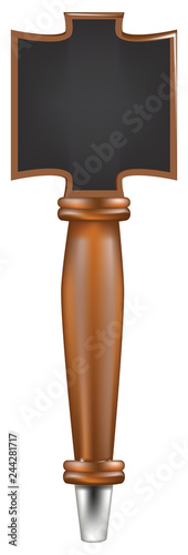 Chalkboard beer tap handle