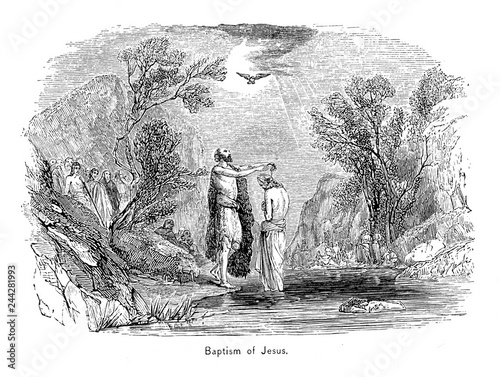 Obraz na płótnie The Baptism Of Jesus Christ.