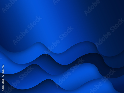 Abstract Blue Ocean Wave Theme