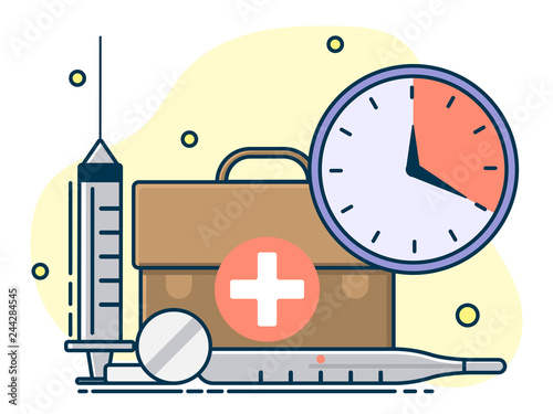 medical set, the concept of the need to assist in time