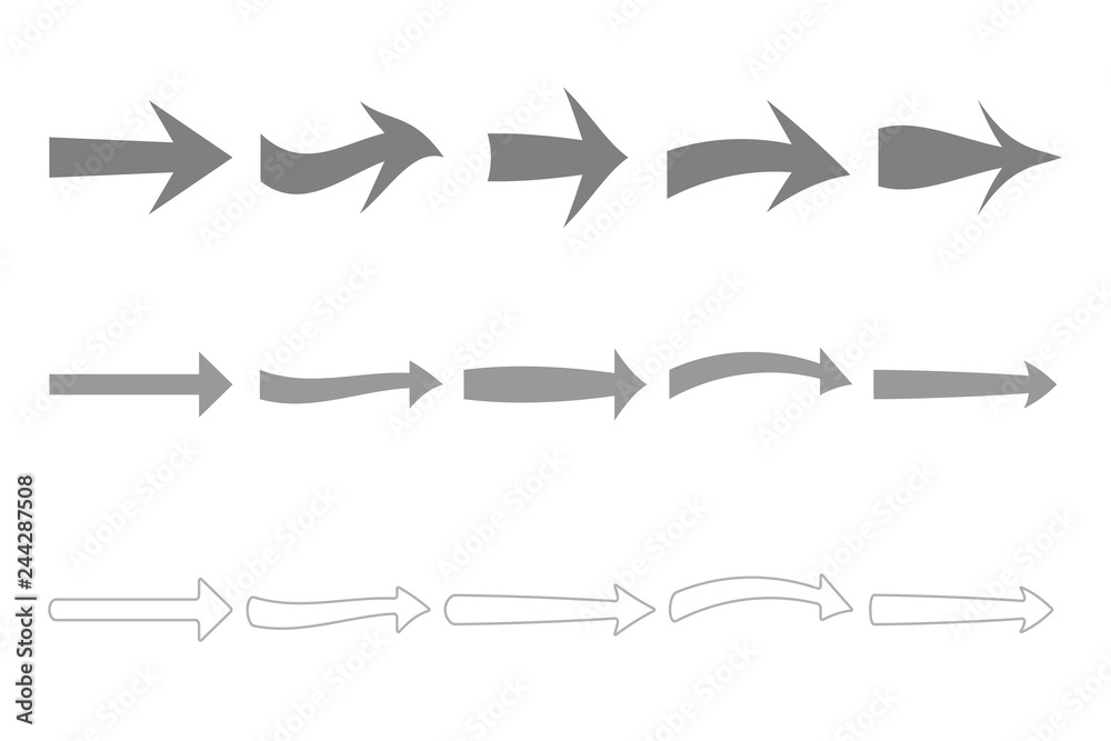 Fototapeta premium Direction arrows icon set. Vector.