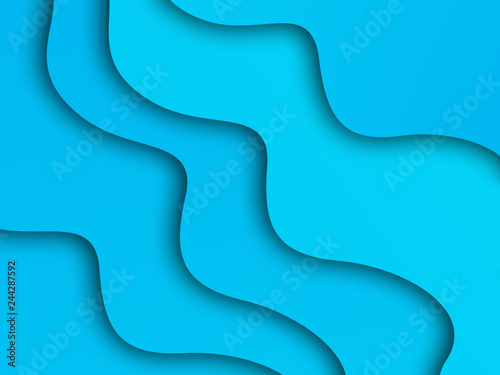 Blue abstract wavy background